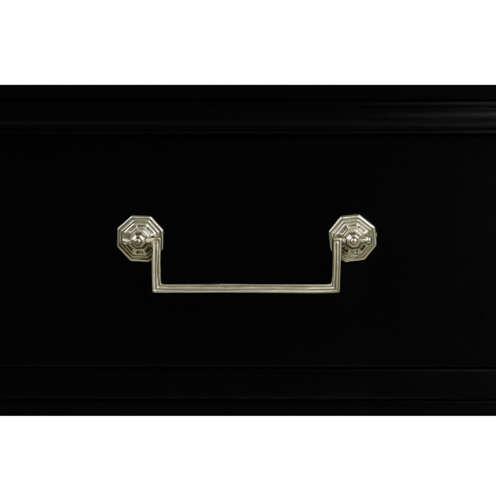 Sprite Display Cabinet in Formal Black with Glass Doors | Jonathan Charles Fine Furniture