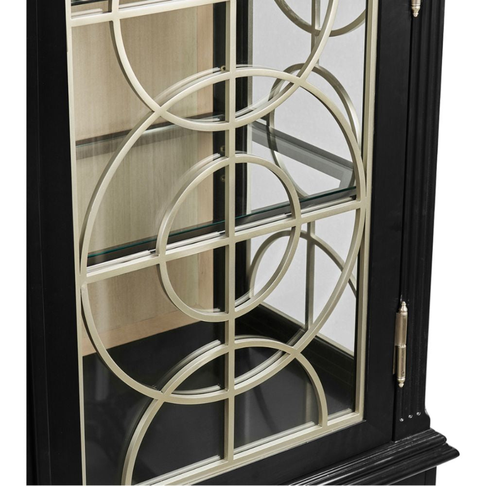 Sprite Display Cabinet in Formal Black with Glass Doors | Jonathan Charles Fine Furniture