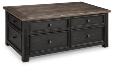 Ashley Grayish Brown/Black Tyler Creek Lift Top Cocktail Table | Home Elegance USA