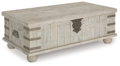 Ashley White Wash Gray Carynhurst Lift Top Cocktail Table | Home Elegance USA