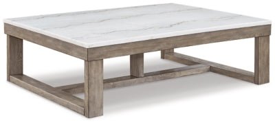Ashley Brown/Ivory Loyaska Rectangular Cocktail Table | Home Elegance USA