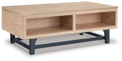 Ashley Light Brown/Black Freslowe Lift Top Cocktail Table | Home Elegance USA