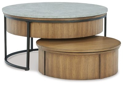 Ashley Gray/Brown/Black Fridley Nesting Cocktail Tables (Set of 2) | Home Elegance USA