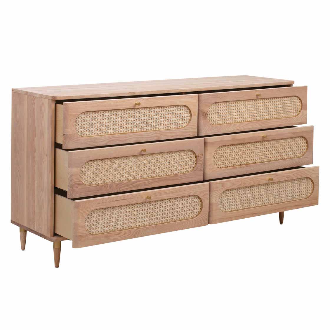 Carmen Cane 6 Drawer Dresser | TOV | Home Elegance USA