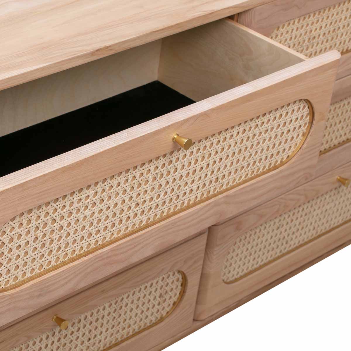 Carmen Cane 6 Drawer Dresser | TOV | Home Elegance USA
