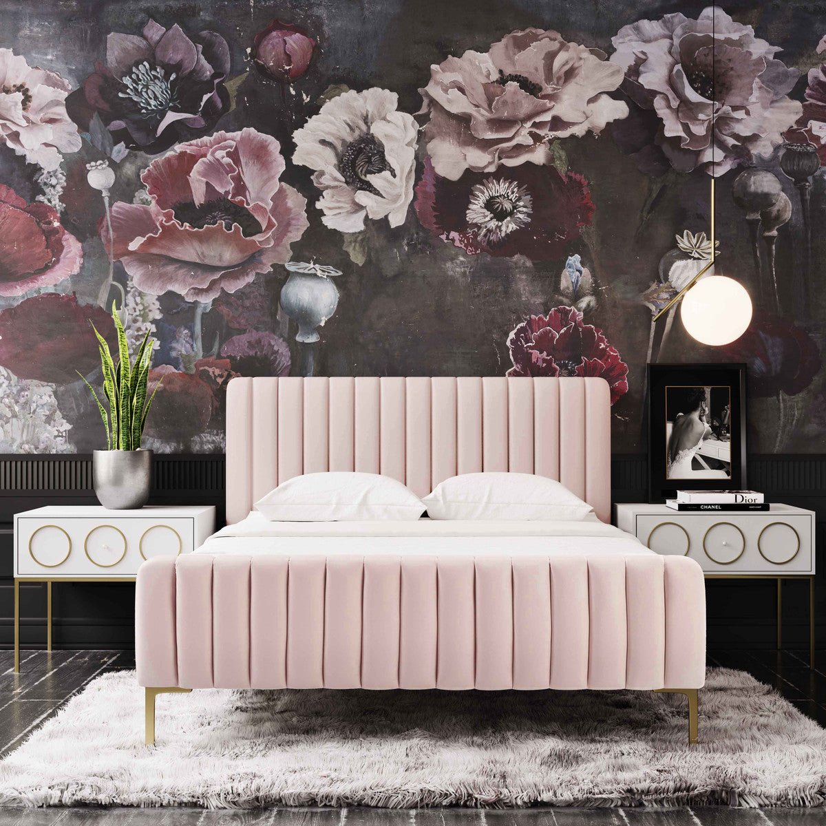 Angela Velvet Bed | TOV | Home Elegance USA