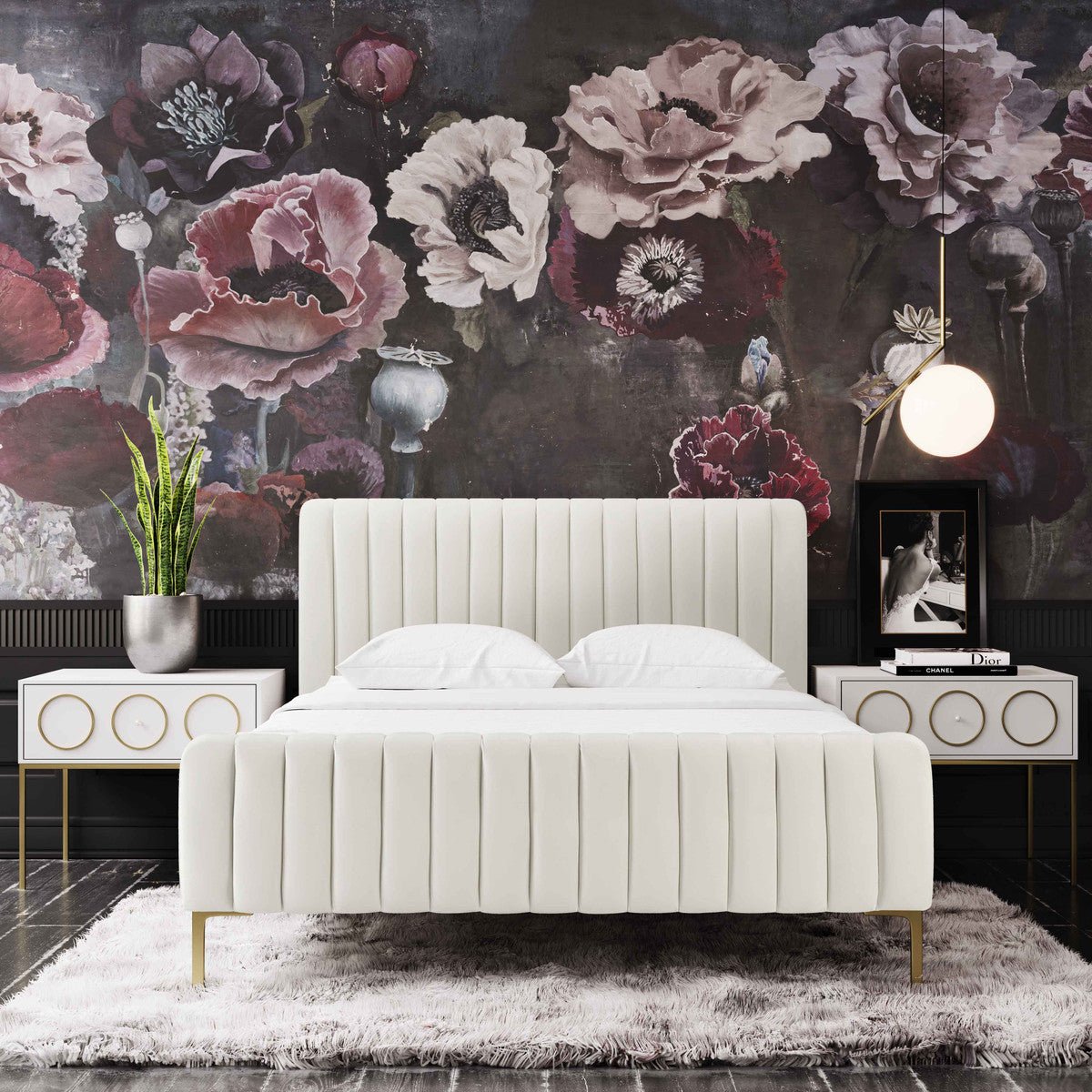 Angela Velvet Bed | TOV | Home Elegance USA
