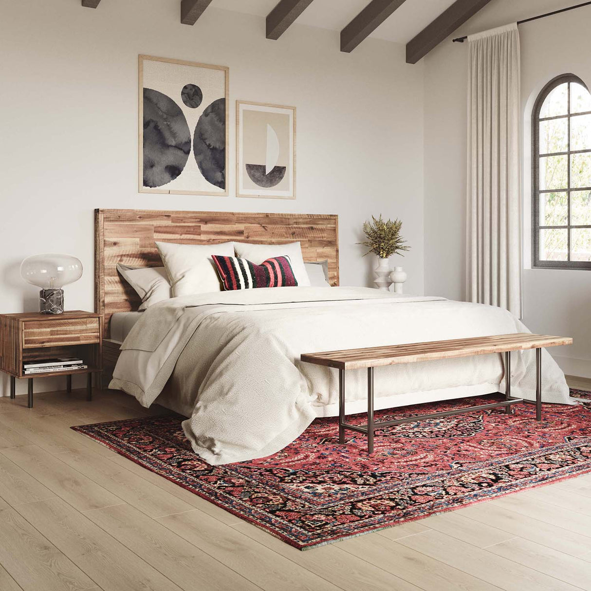 Bushwick Wooden Bed | TOV | Home Elegance USA