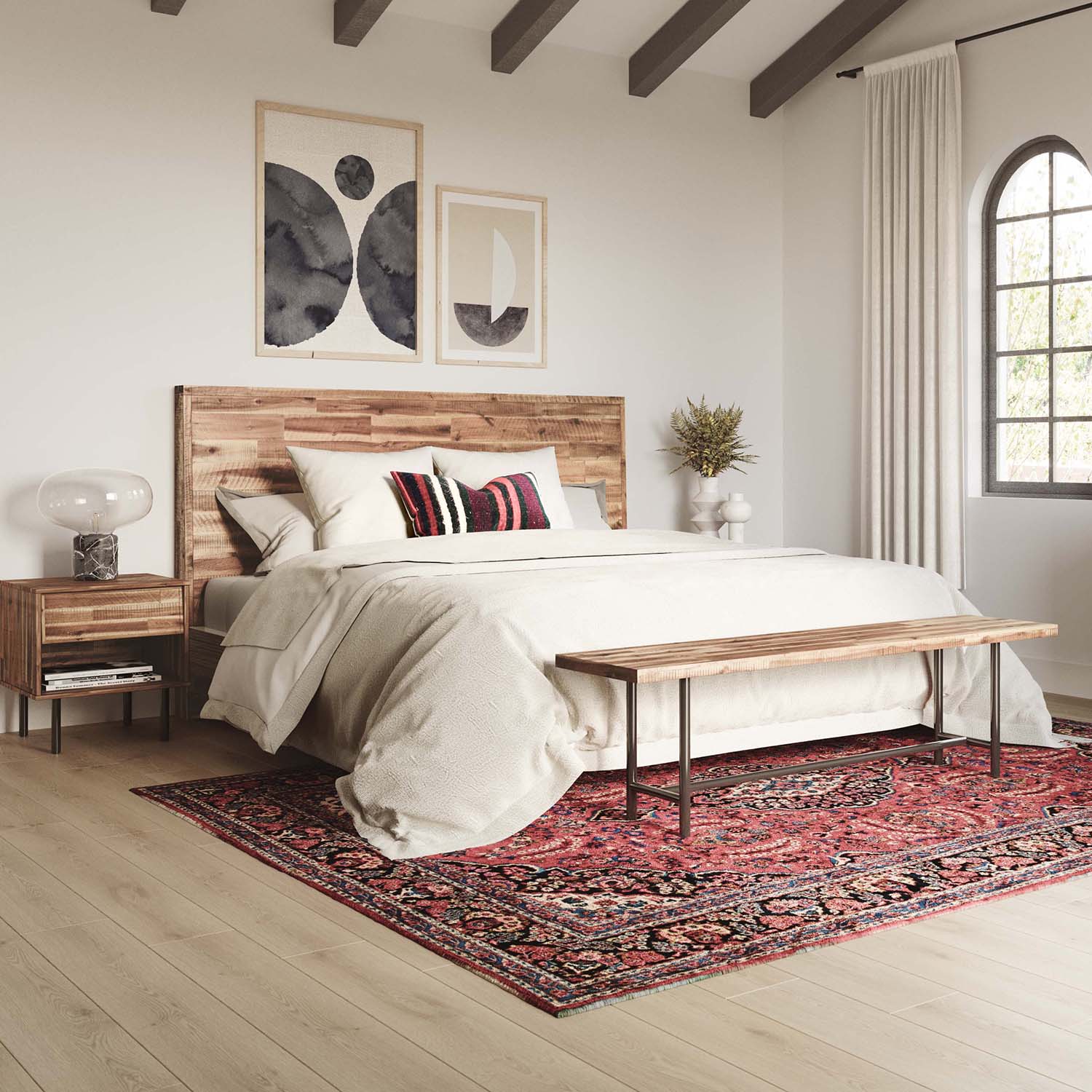Bushwick Wooden Bed | TOV | Home Elegance USA