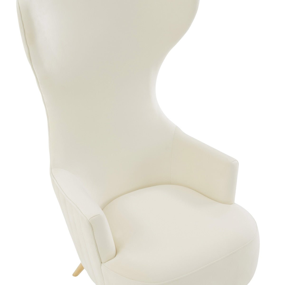 Julia Cream Velvet Tufted Wingback Chair | Inspire Me! | TOV - Home Elegance USA