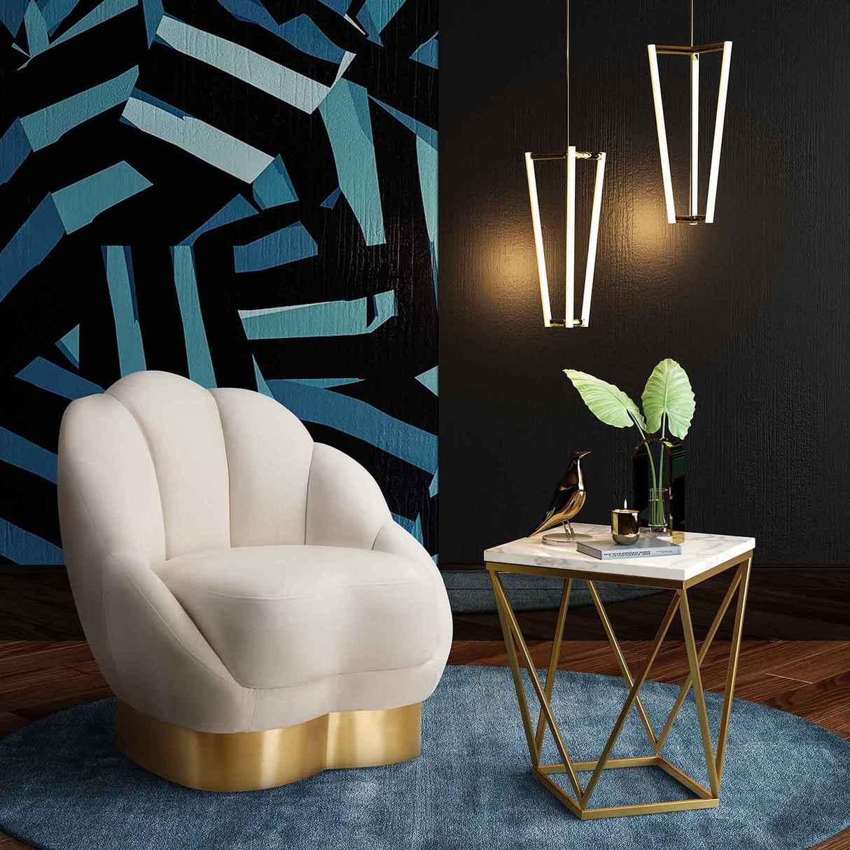 Bloom Velvet Chair | TOV | Home Elegance USA