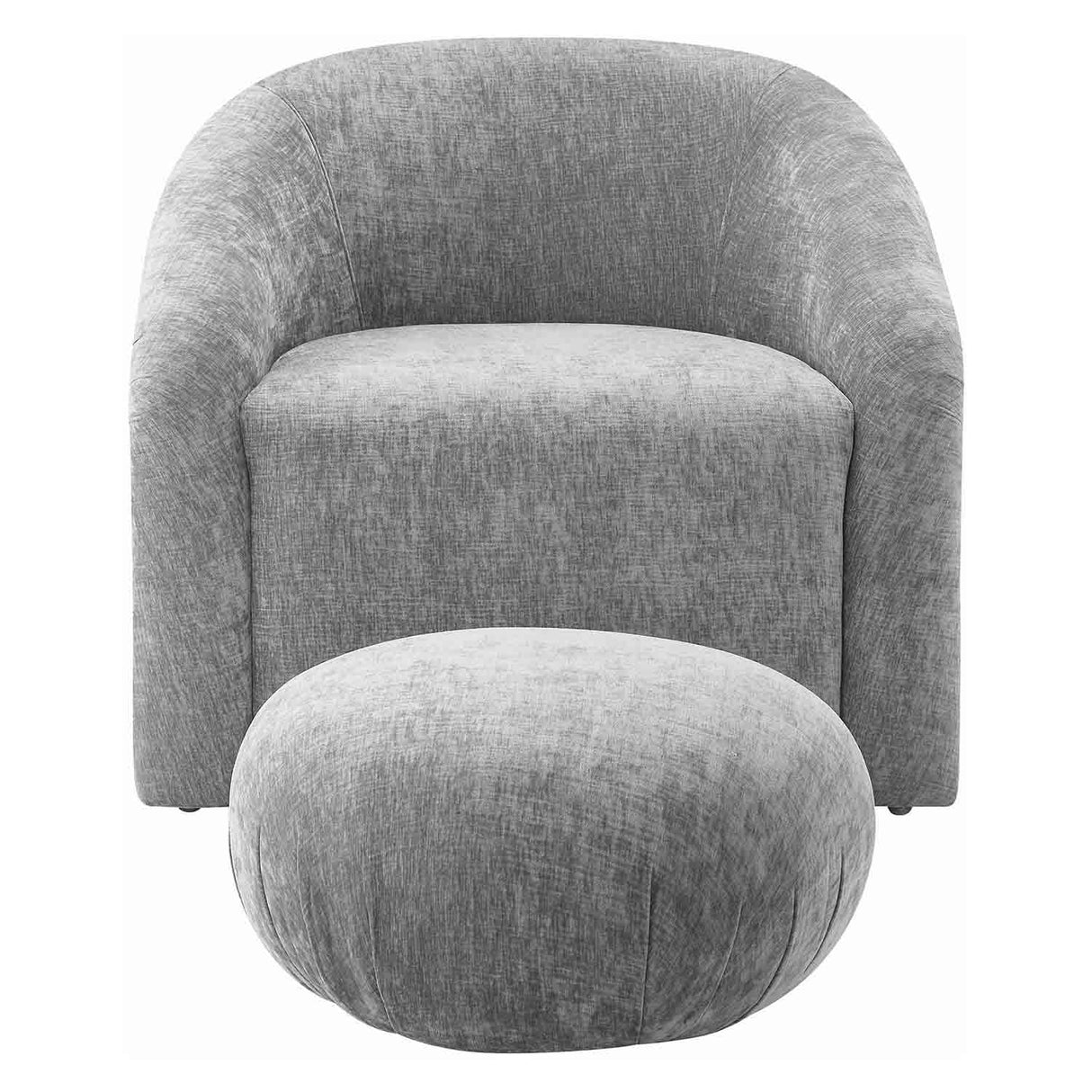 Boboli Chenille Chair/Ottoman Set | TOV | Home Elegance USA