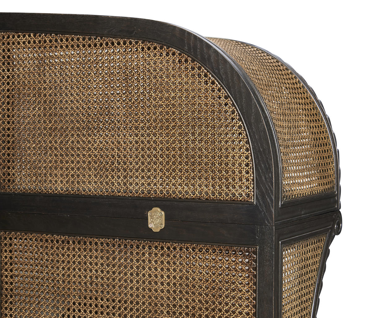 Tangiers King Shelter Bed – Ebonized Oak with Cane Detailing | Jonathan Charles