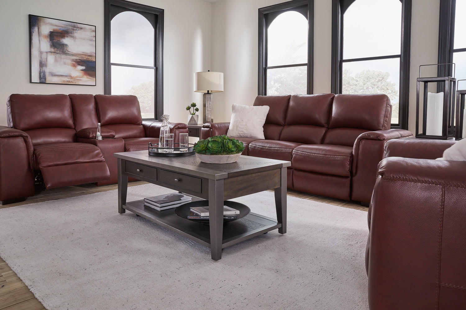 Ashley Garnet Alessandro PWR REC Loveseat/CON/ADJ HDRST - Home Elegance USA
