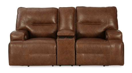 Ashley Auburn Francesca PWR REC Loveseat/CON/ADJ HDRST - Leather - Home Elegance USA
