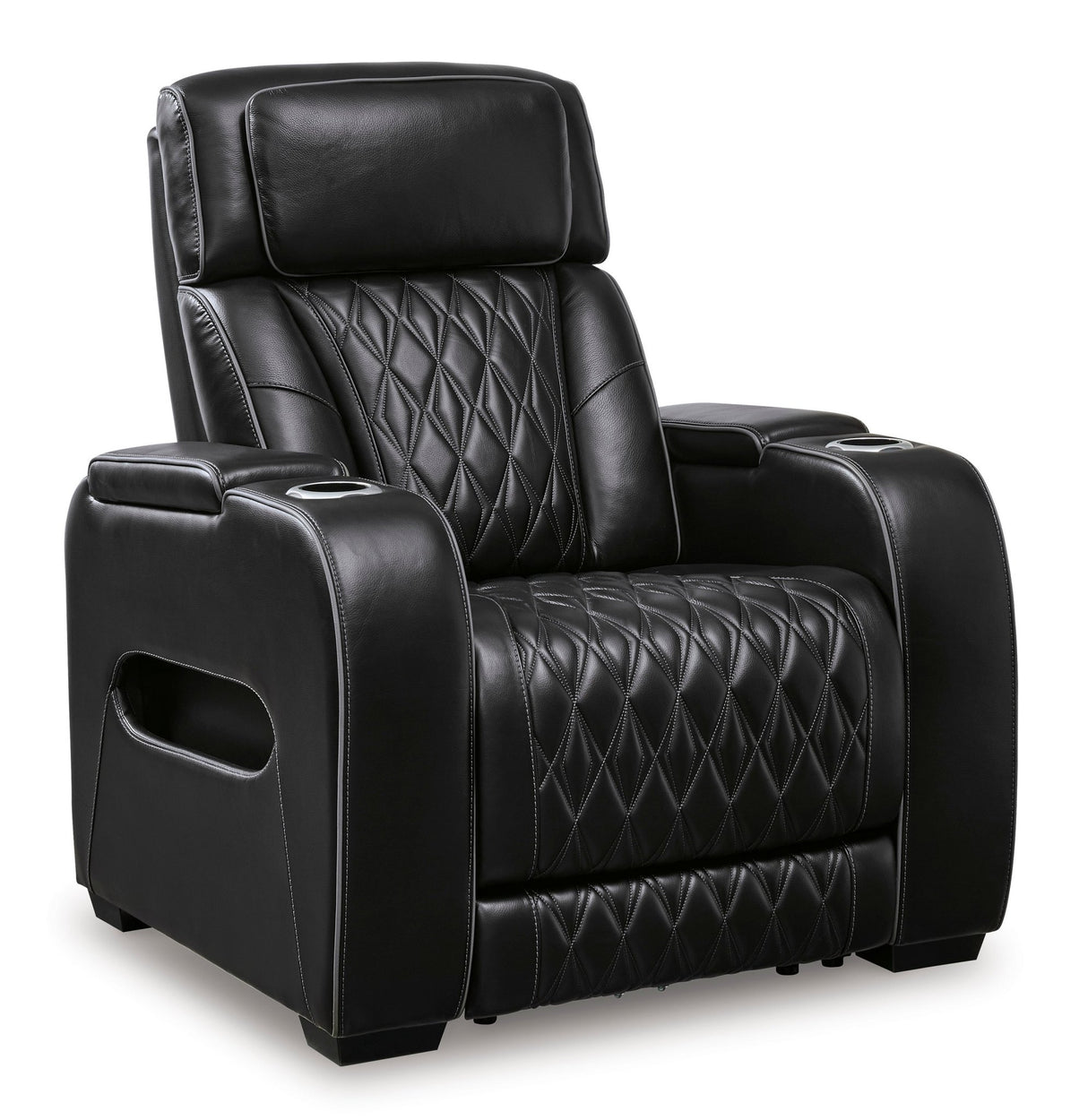 Ashley Black Boyington PWR Recliner/ADJ Headrest - Leather | Home Elegance USA