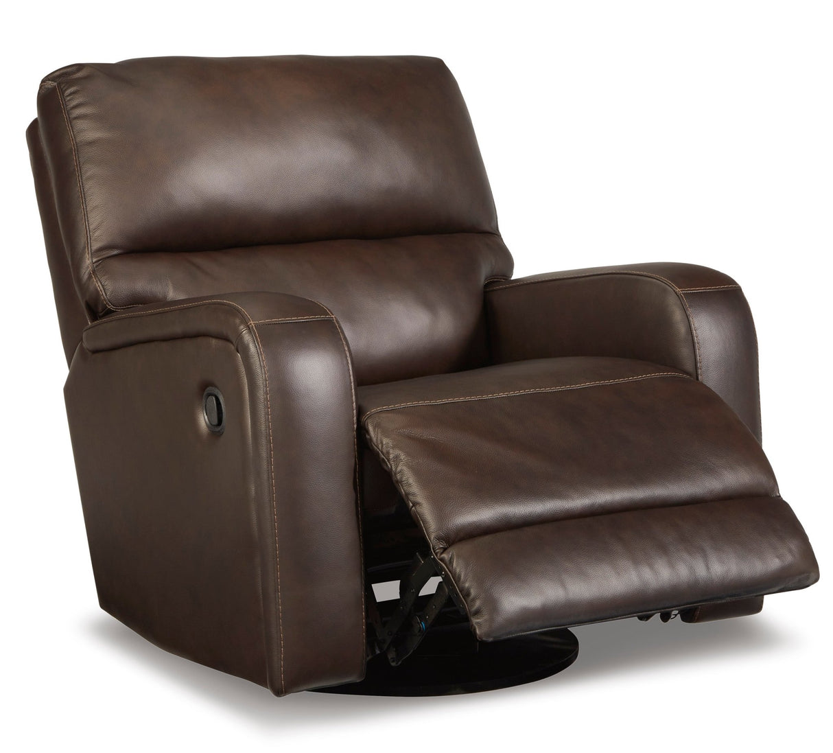 Ashley Coffee Emberla Swivel Glider Recliner - Leather | Home Elegance USA