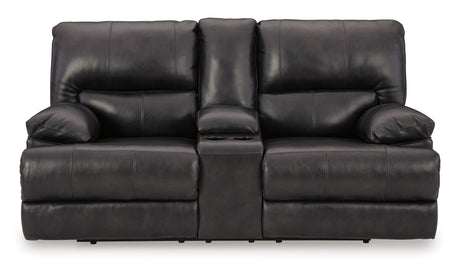 Ashley Eclipse Mountainous PWR REC Loveseat/CON/ADJ HDRST - Leather - Home Elegance USA