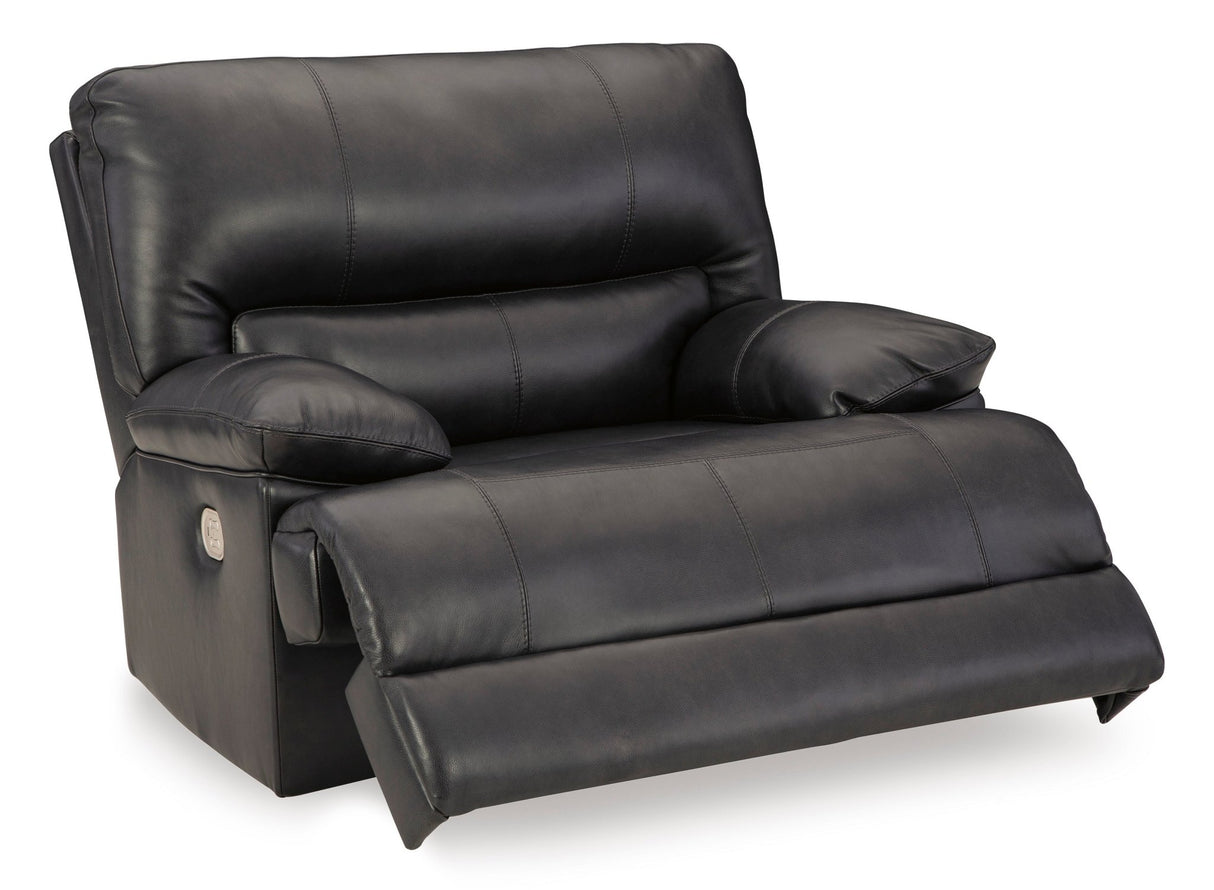 Ashley Eclipse Mountainous PWR Recliner/ADJ Headrest - Leather | Home Elegance USA