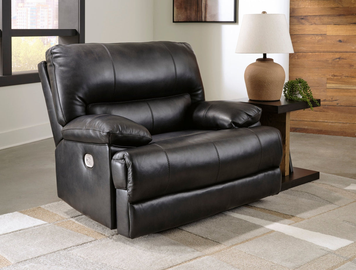Ashley Eclipse Mountainous PWR Recliner/ADJ Headrest - Leather | Home Elegance USA