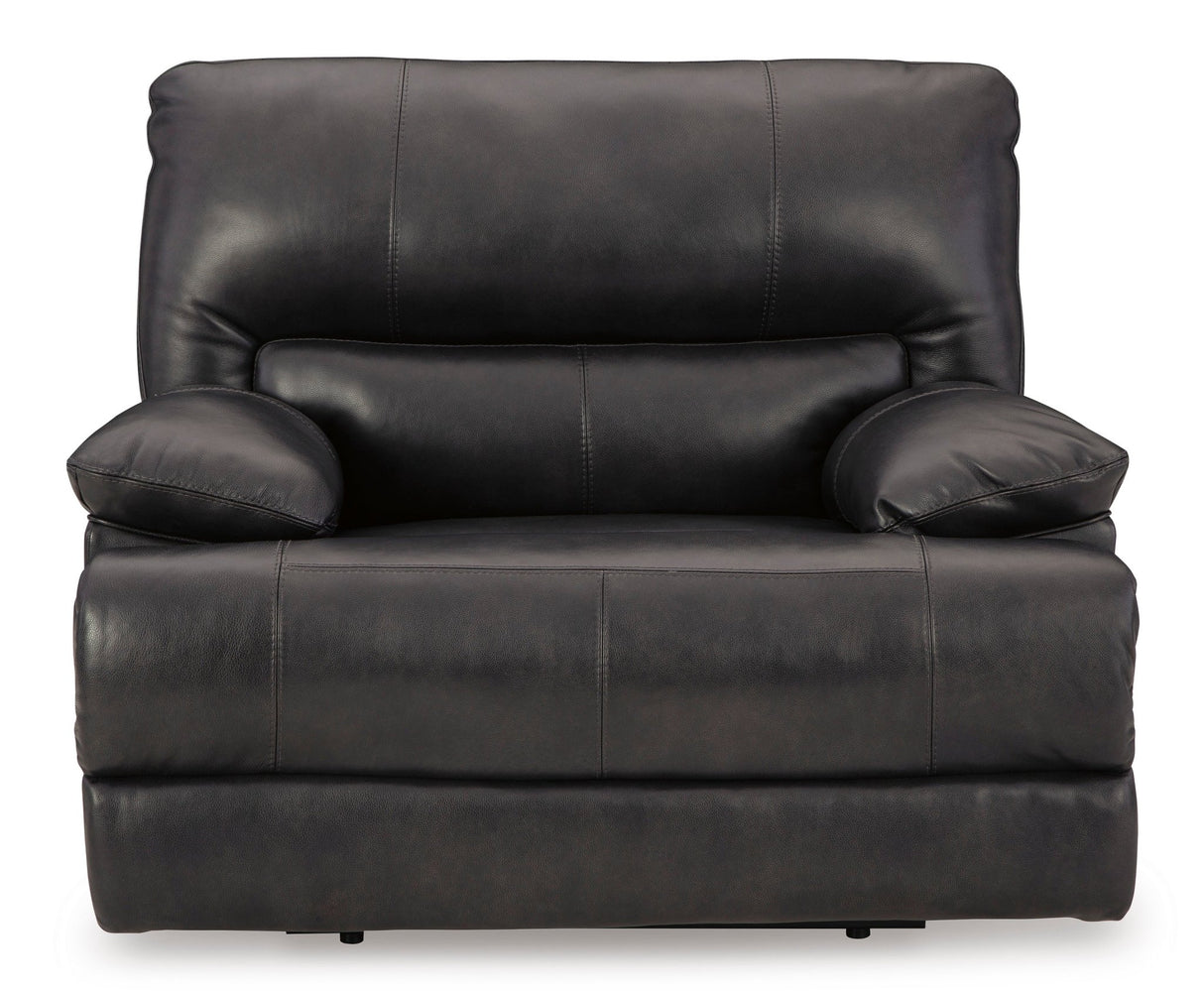 Ashley Eclipse Mountainous PWR Recliner/ADJ Headrest - Leather | Home Elegance USA