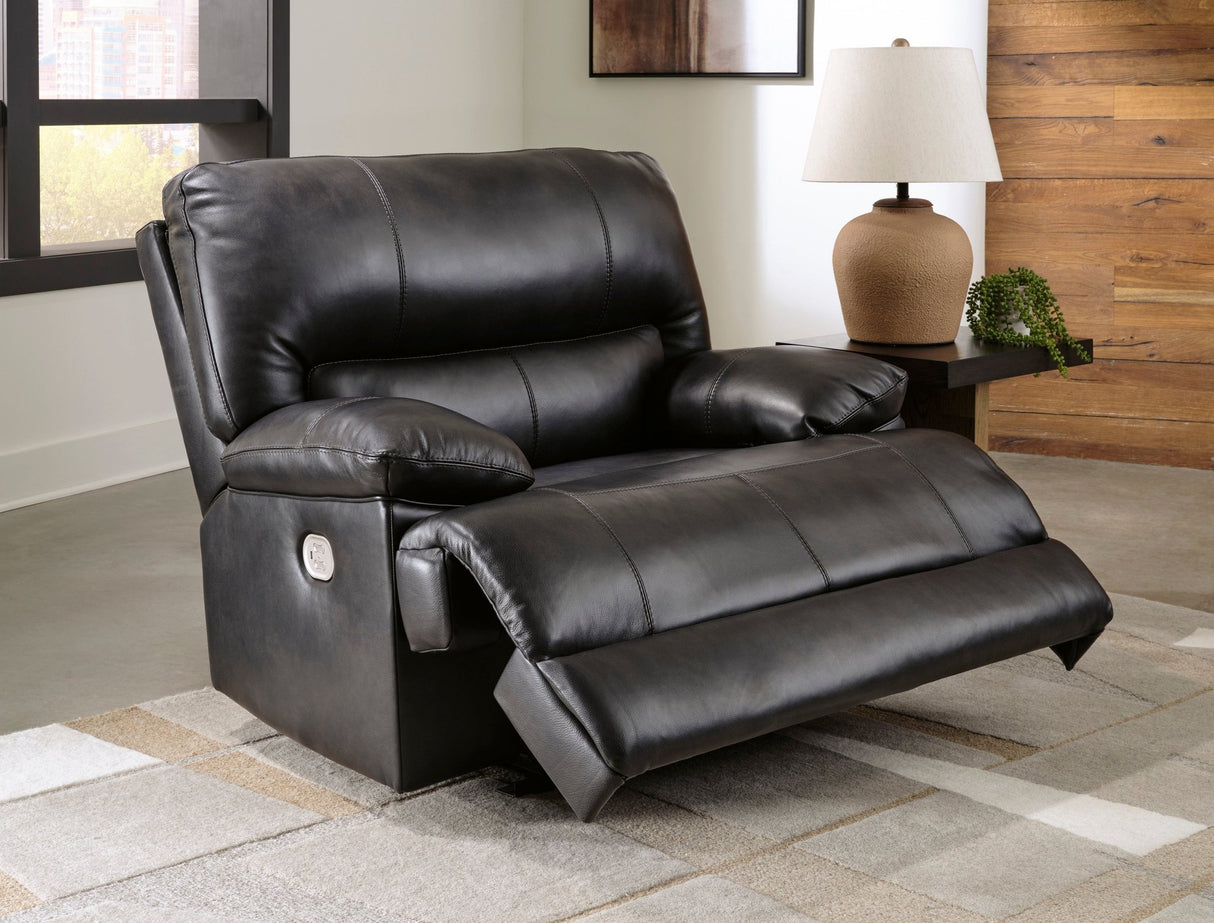 Ashley Eclipse Mountainous PWR Recliner/ADJ Headrest - Leather | Home Elegance USA