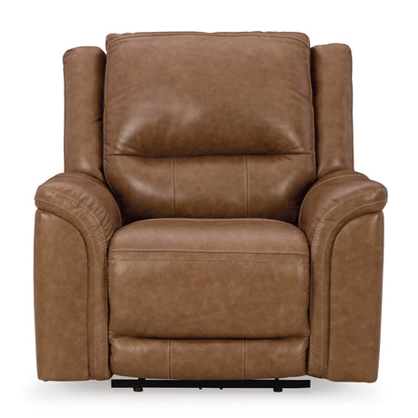 Ashley Caramel Trasimeno PWR Recliner/ADJ Headrest - Leather | Home Elegance USA