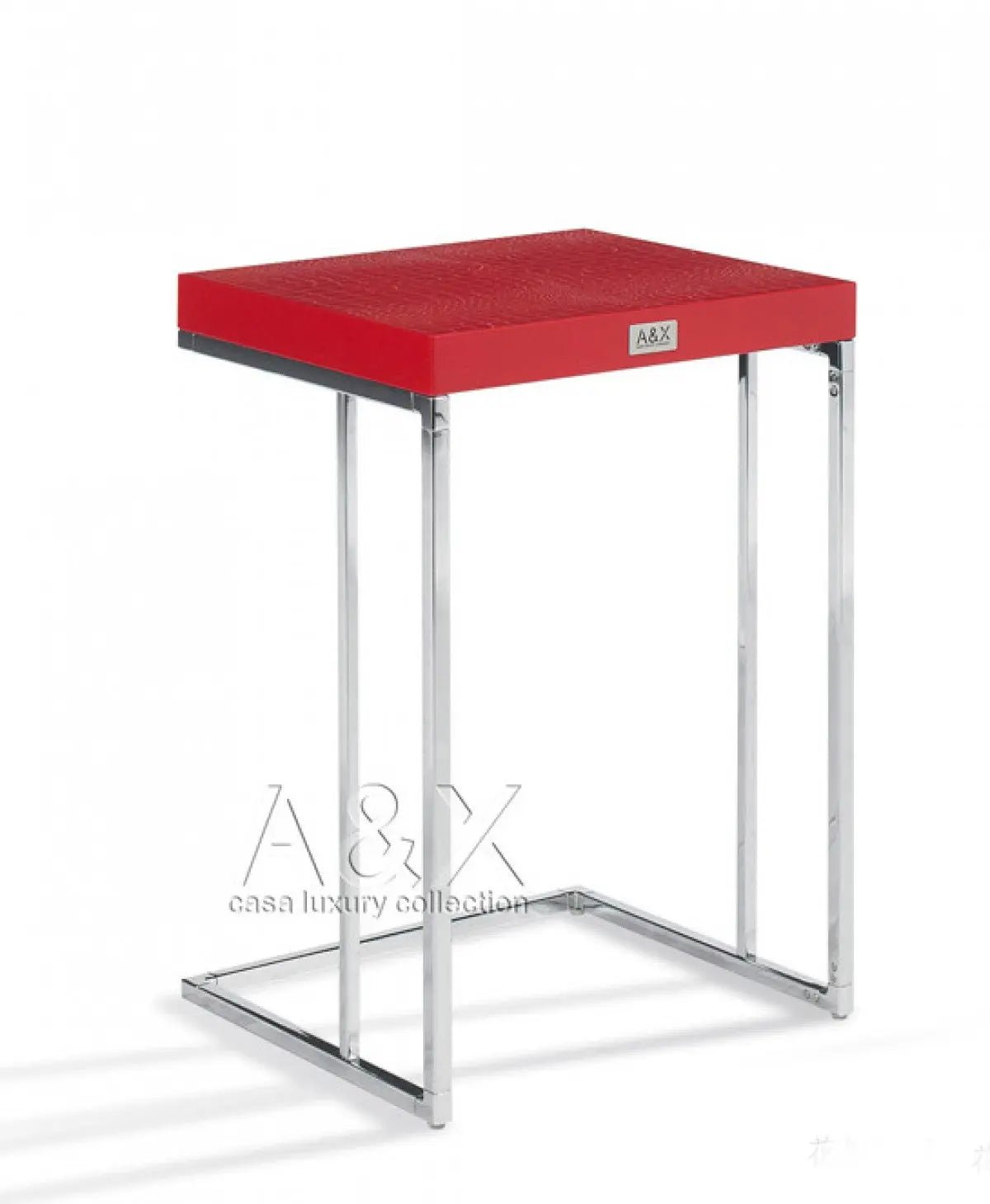 A&X Amelia Modern Red Crocodile Lacquer Nesting Table Set Vgunak855 - Red | Home Elegance USA