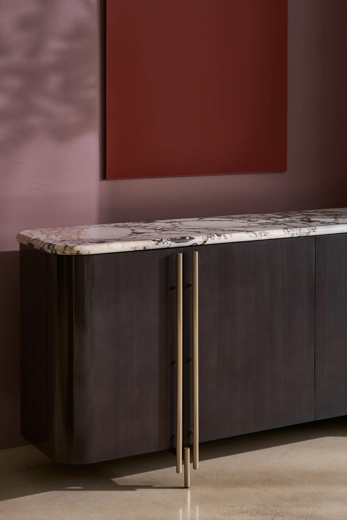 Vena Sideboard with Calacatta Viola Stone Top | Caracole Classic