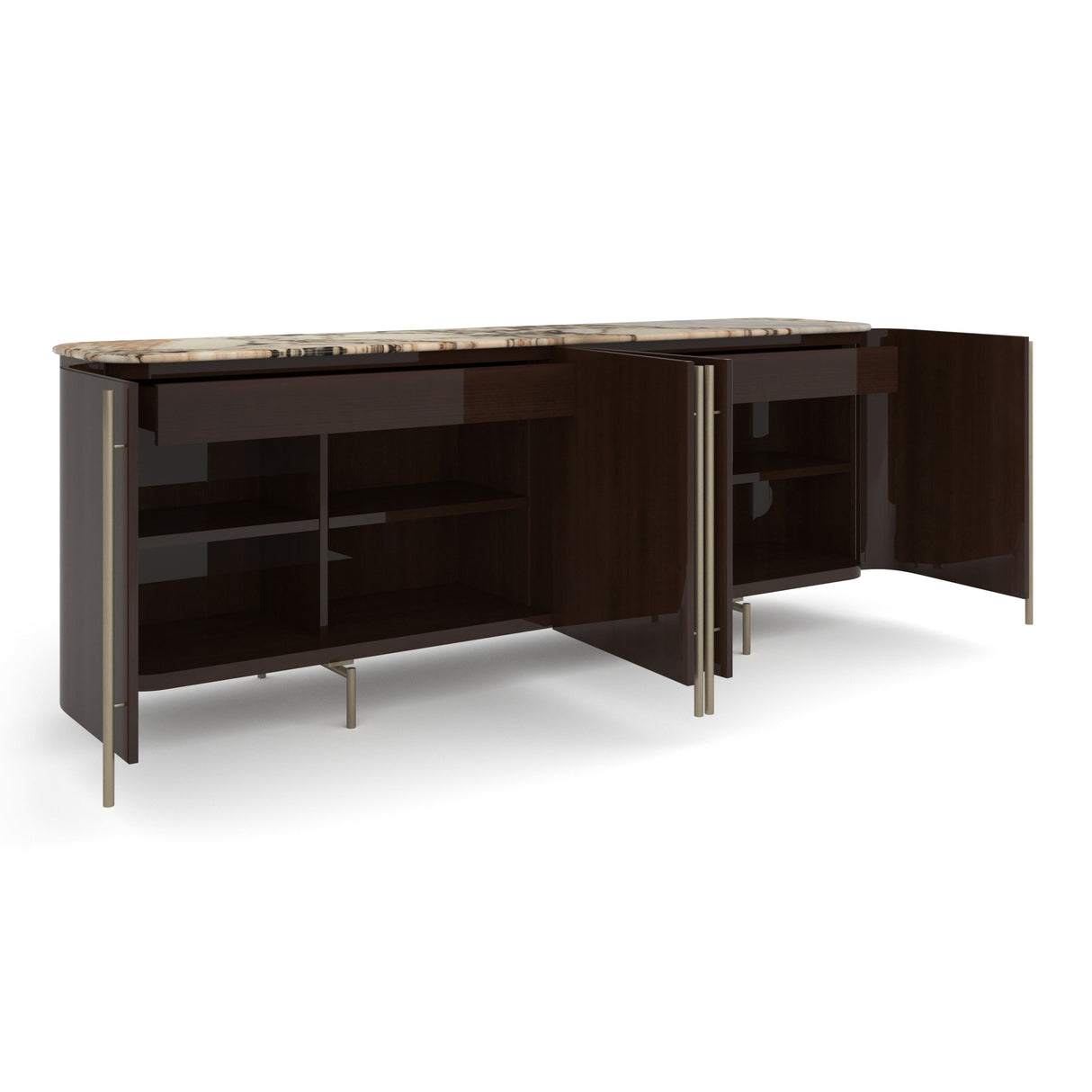 Vena Sideboard with Calacatta Viola Stone Top | Caracole Classic