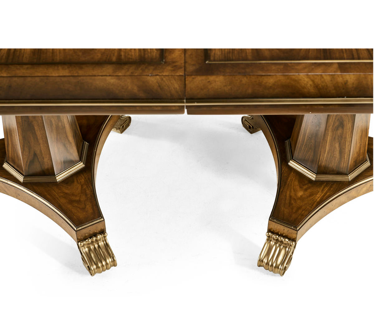 Viceroy Rectangular Dining Table 84" in Santos Brown Finish with Brass Inlay | Jonathan Charles