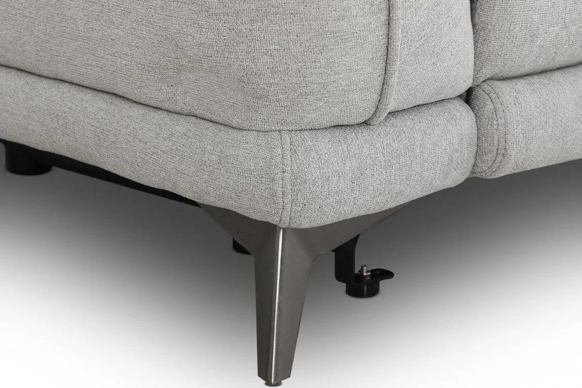 Divani Casa Austria Modern Grey 3 - Seater Fabric Sofa WElectric Recliners Vgkne9178 - Gry - 3S | Home Elegance USA