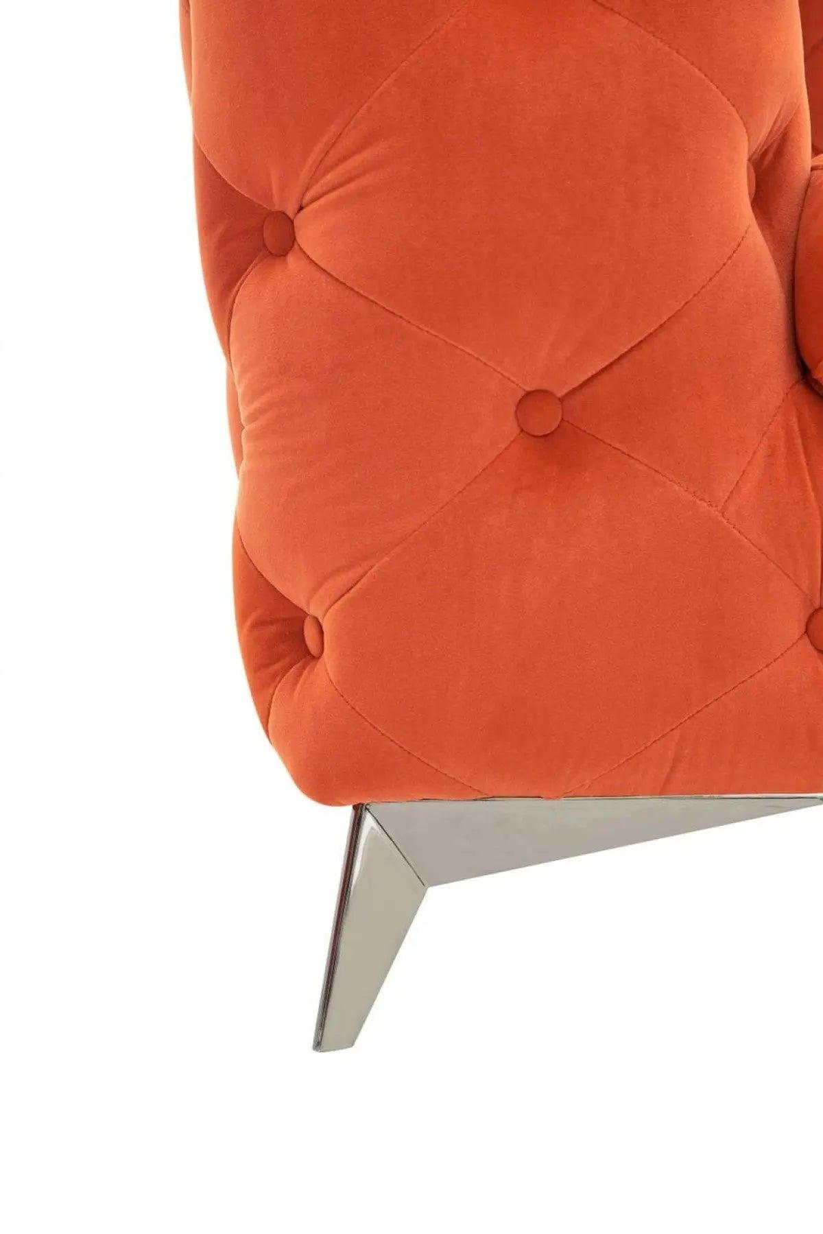 Divani Casa Delilah Modern Orange Fabric Chair Vgca1546 - Org - A - Ch | Home Elegance USA