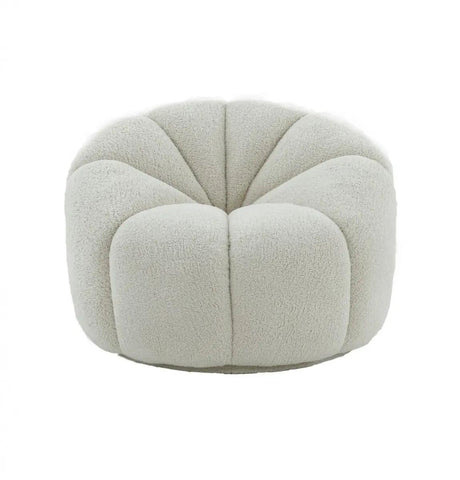 Divani Casa Gadson Contemporary White Sherpa Accent Chair Vgodzw - 20094 - Wht - Ch | Home Elegance USA