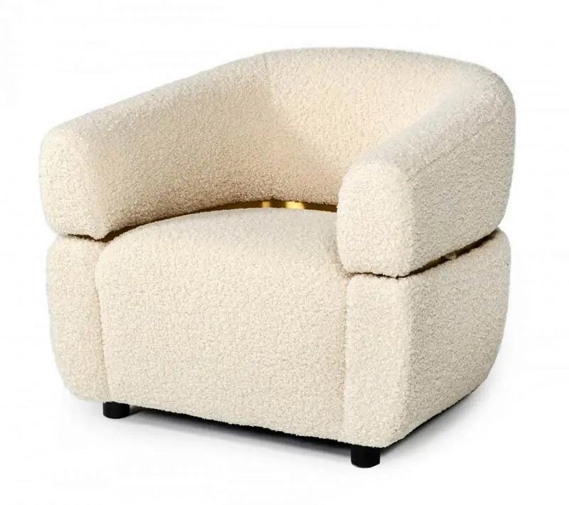 Divani Casa Gannet Glam Beige Fabric Chair Vgodzw - 992 | Home Elegance USA