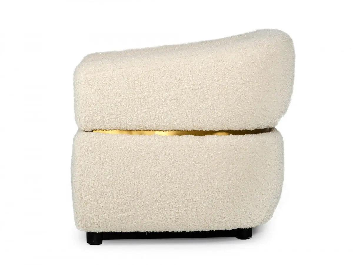 Divani Casa Gannet Glam Beige Fabric Chair Vgodzw - 992 | Home Elegance USA