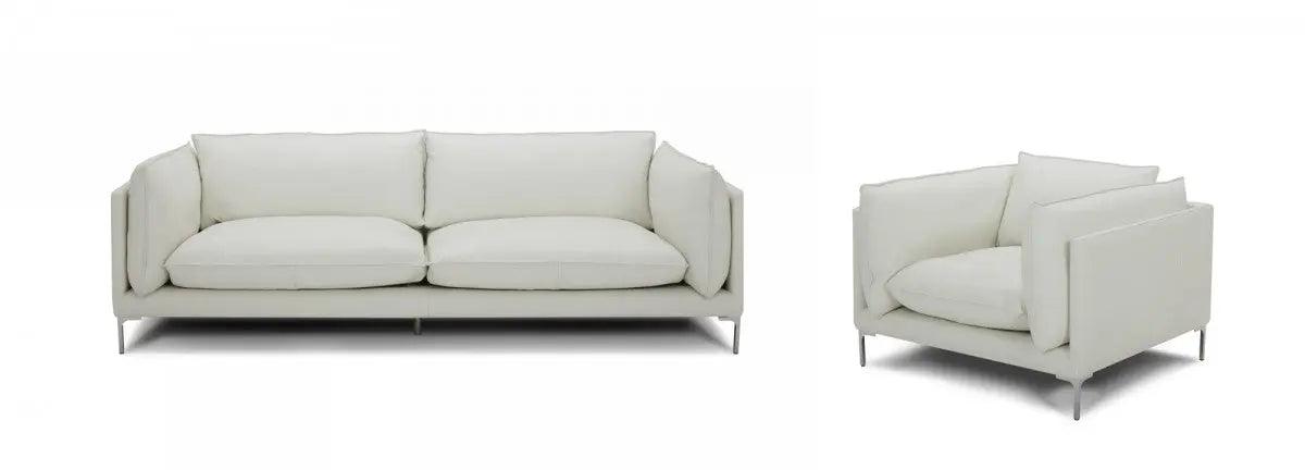 Divani Casa Harvest Modern White Full Leather Chair Vgkkkf2627 - L2927 - Chr | Home Elegance USA