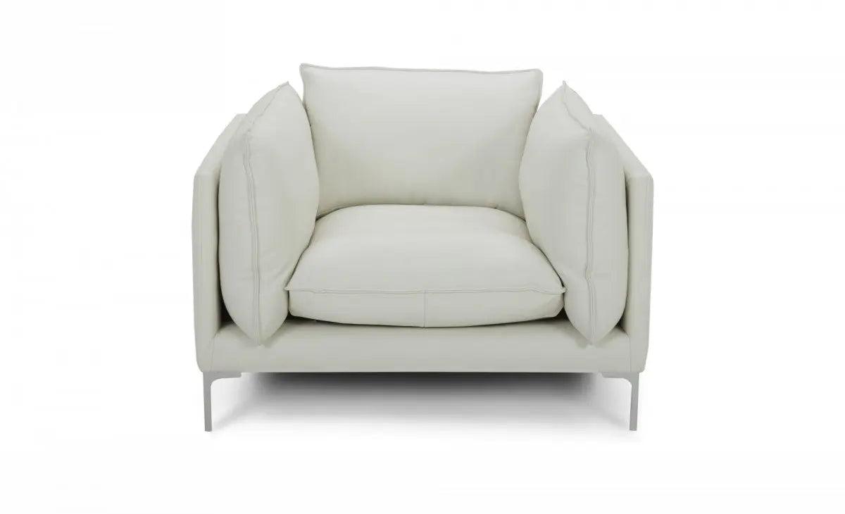 Divani Casa Harvest Modern White Full Leather Chair Vgkkkf2627 - L2927 - Chr | Home Elegance USA