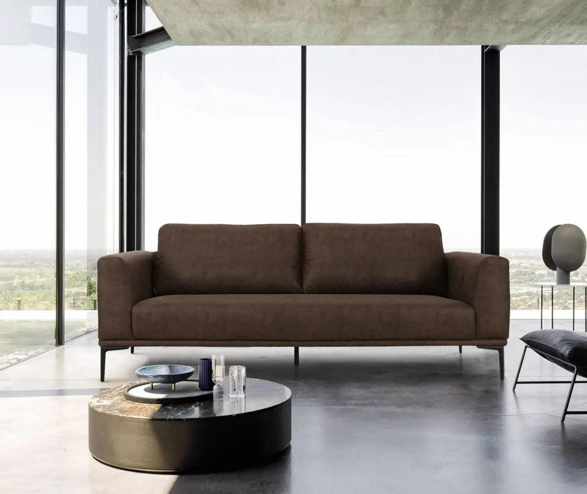 Divani Casa Jada Modern Brown Fabric Sofa Vgknk8578 - Brn - S | Home Elegance USA