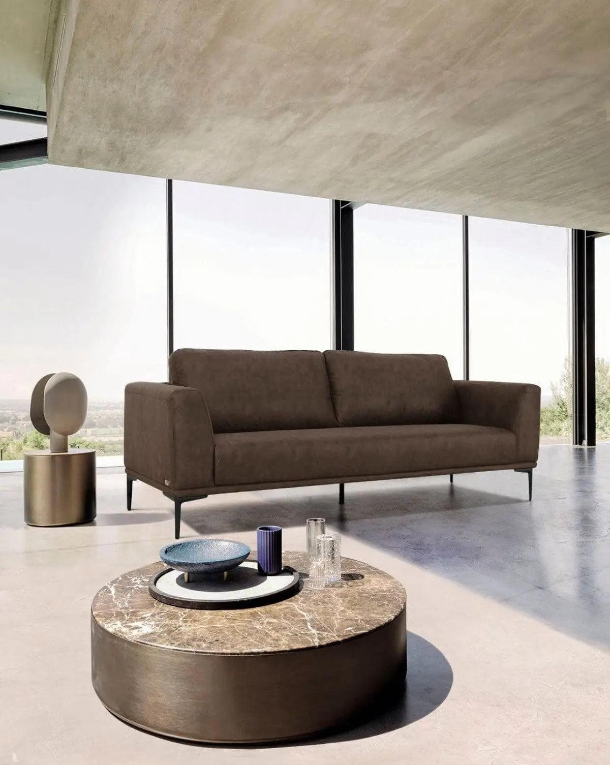 Divani Casa Jada Modern Brown Fabric Sofa Vgknk8578 - Brn - S | Home Elegance USA