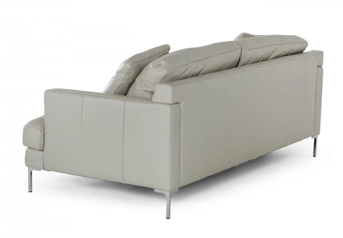 Divani Casa Janina Modern Light Grey Leather Sofa Vgkkkf1032 - Gry - 3 | Home Elegance USA