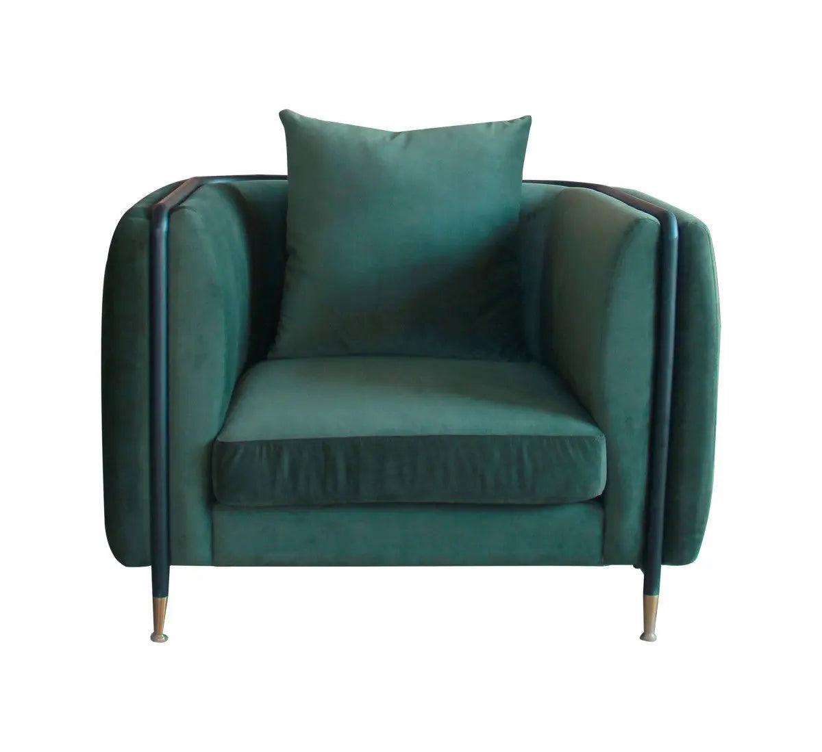 Divani Casa Jebel Modern Dark Green Jade Accent Chair Vgeumc - 9712Sf - Grn - Ch | Home Elegance USA