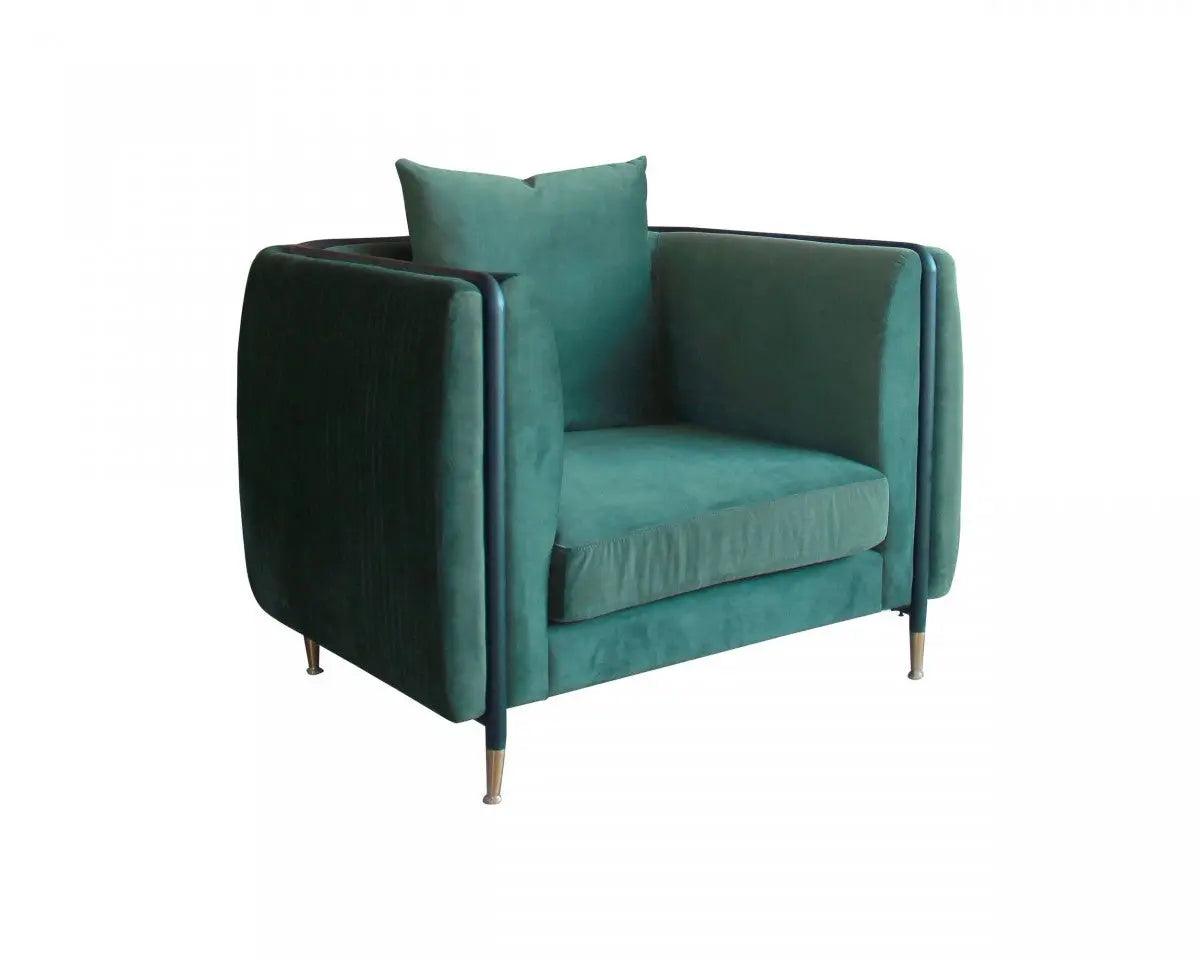 Divani Casa Jebel Modern Dark Green Jade Accent Chair Vgeumc - 9712Sf - Grn - Ch | Home Elegance USA