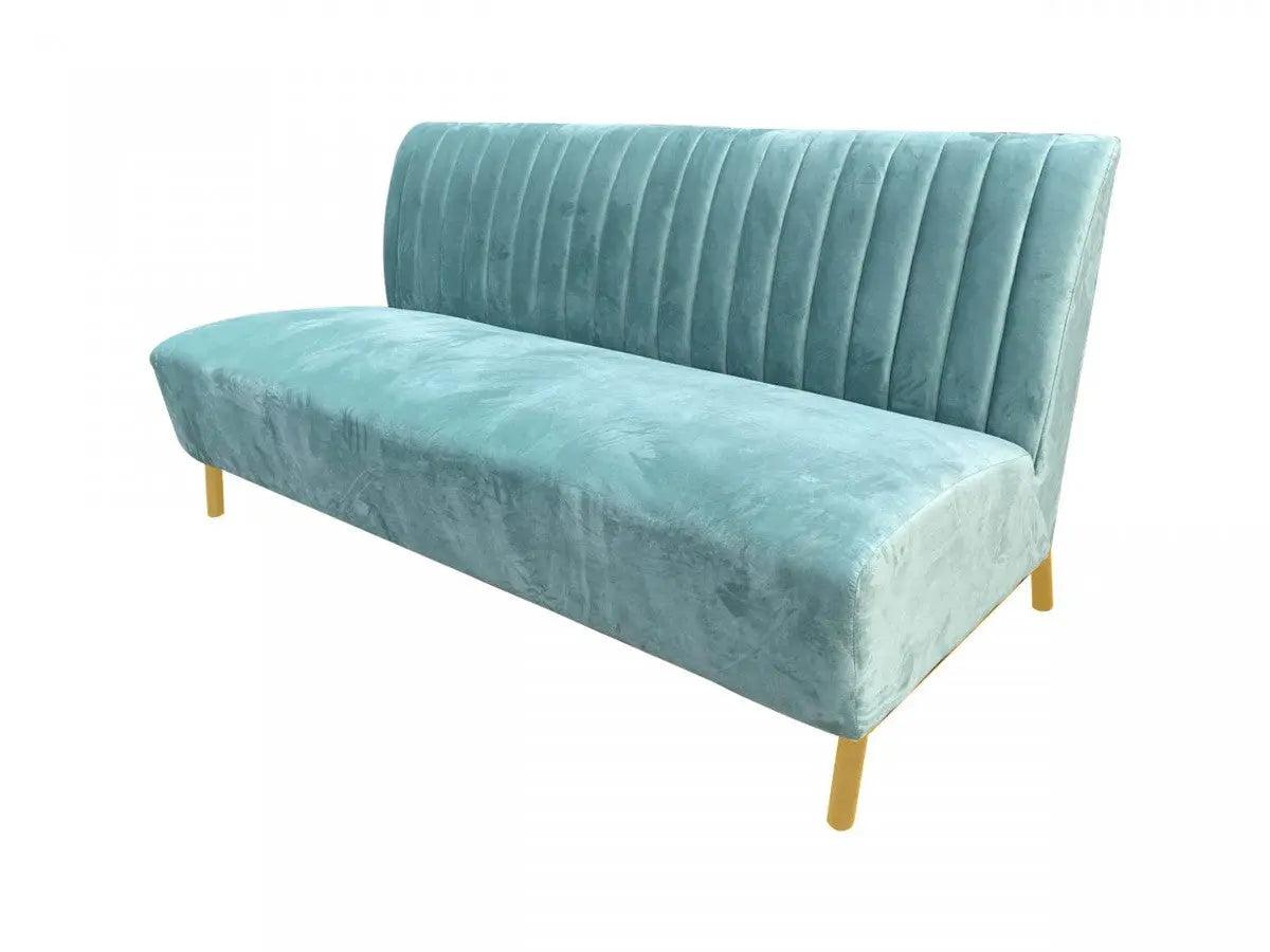 Divani Casa Mosko Modern Light Green & Gold Fabric Sofa Vgeumc - 9714Sf - Grn - S | Home Elegance USA