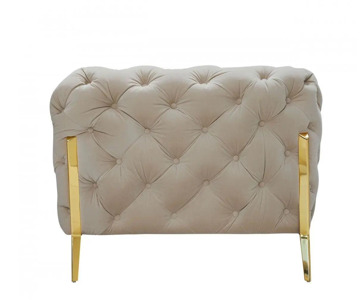 Divani Casa Sheila Transitional Beige Fabric Loveseat Vgca1346 - Beix - L | Home Elegance USA