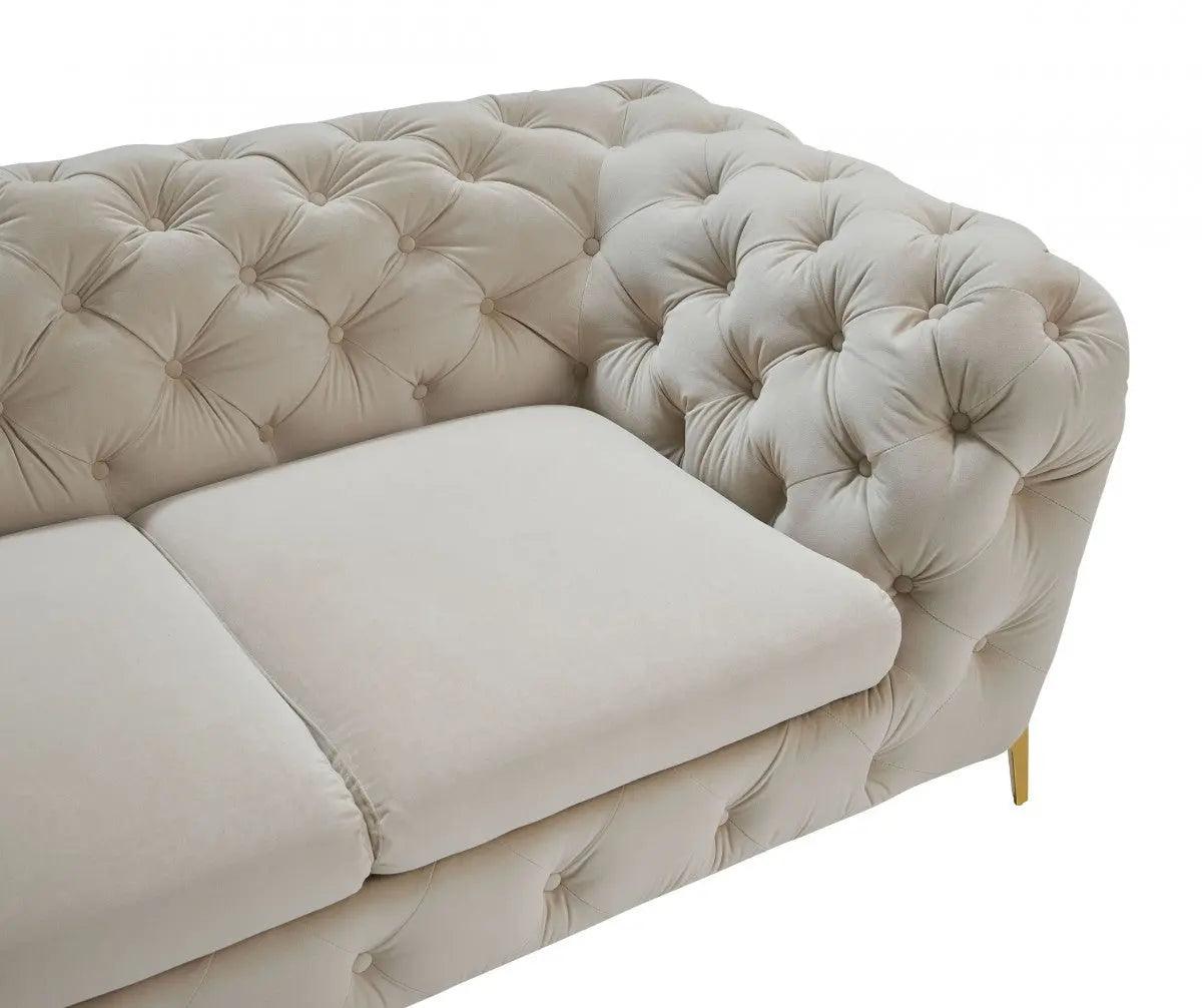Divani Casa Sheila Transitional Beige Fabric Loveseat Vgca1346 - Beix - L | Home Elegance USA