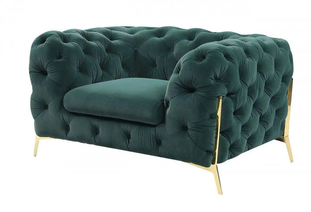 Divani Casa Sheila Transitional Emerald Green Fabric Chair Vgca1346 - Em - Grn - Ch | Home Elegance USA