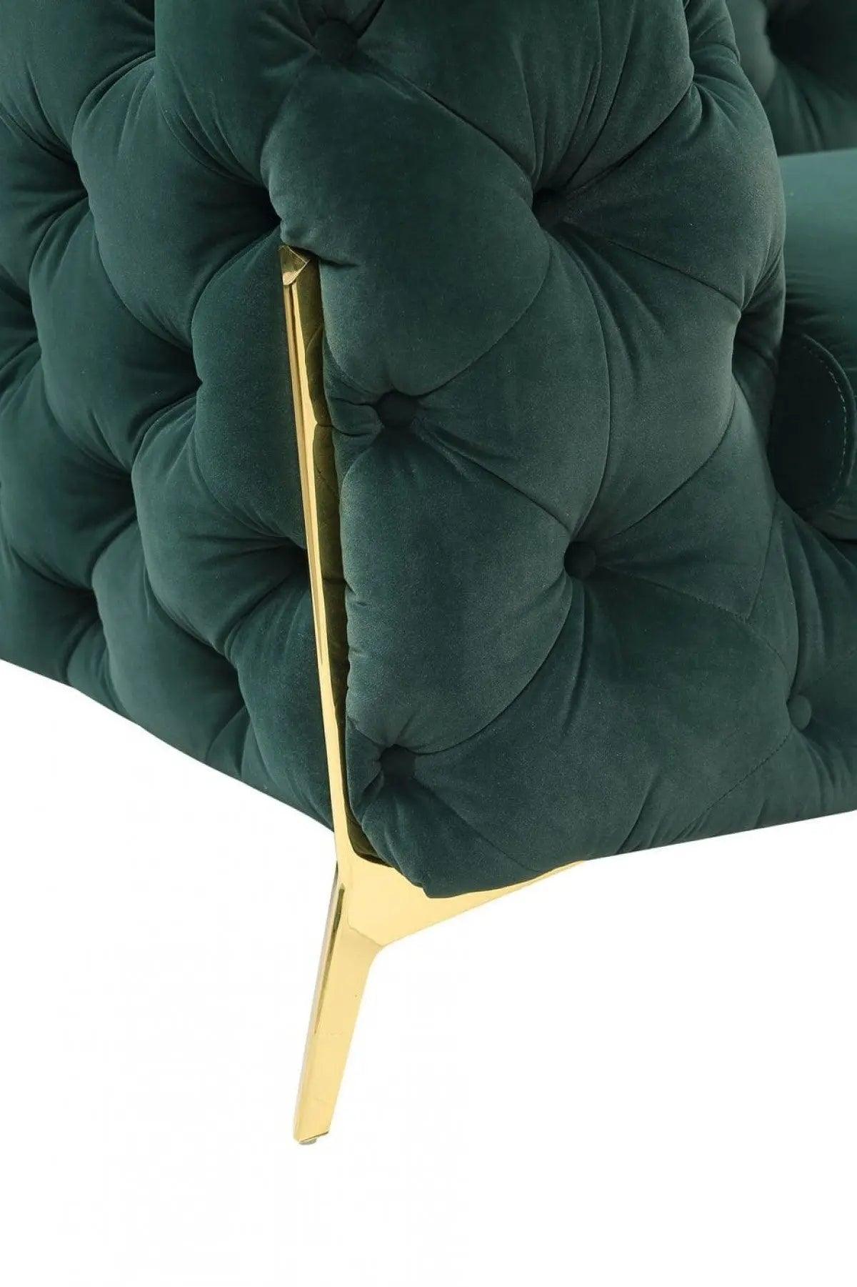 Divani Casa Sheila Transitional Emerald Green Fabric Chair Vgca1346 - Em - Grn - Ch | Home Elegance USA
