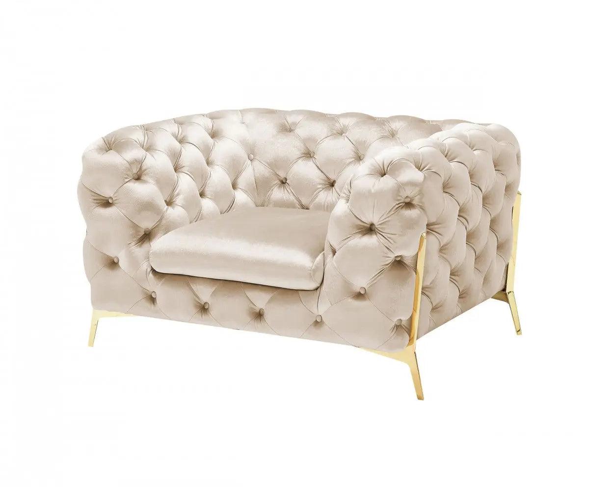 Divani Casa Sheila Transitional Light Beige Fabric Chair Vgca1346 - Obei - Ch | Home Elegance USA