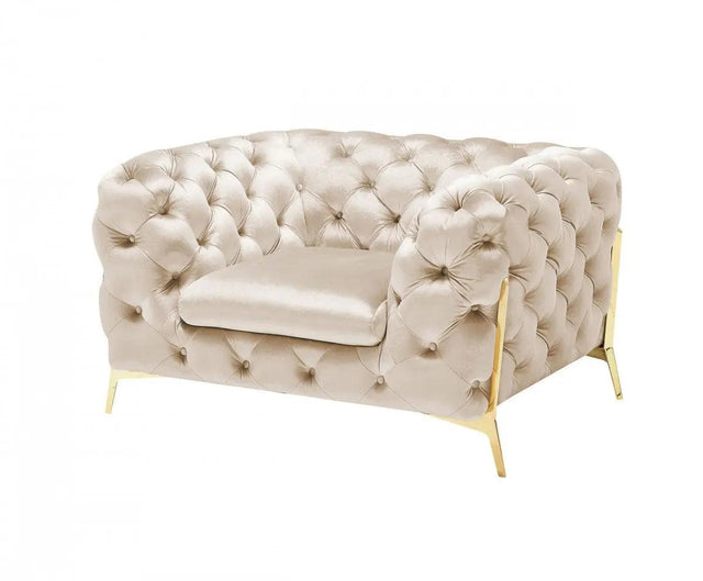 Divani Casa Sheila Transitional Light Beige Fabric Chair Vgca1346 - Obei - Ch | Home Elegance USA